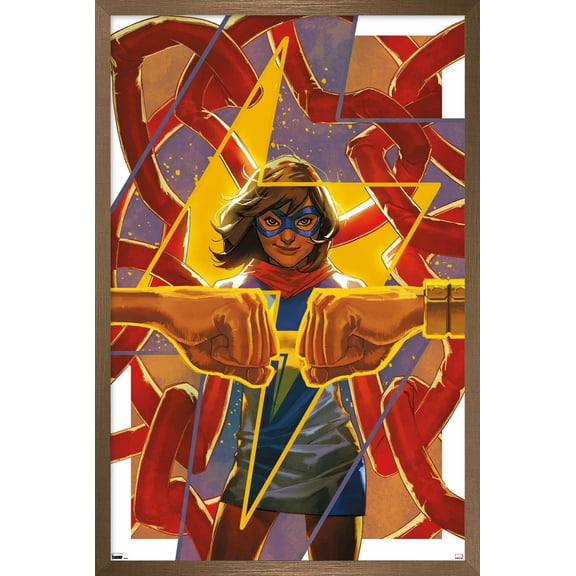 Marvel Comics - Ms. Marvel - Fearless #4 Wall Poster, 14.725" x 22.375", Framed