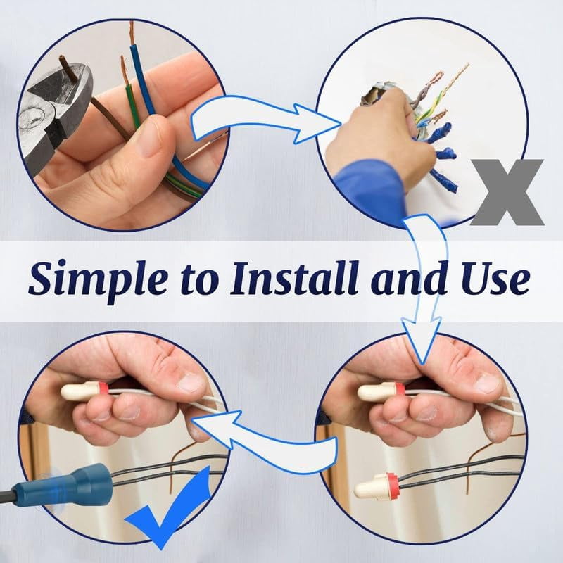 Wire Twisting Tool, 2Pcs Wire Twister Tool Wire Twister Wire Connector Wire Stripper Tool Wire Twister Tool for Drill, Wire Twisting Spinner Wire Stripping and Twisting Tool for Power Drill