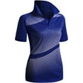 thumbnail image 2 of CLOVERY Women's Activewear 2-Button Short Sleeve Polo Shirt (S-3XL), 2 of 5