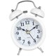 thumbnail image 2 of Inteprter Reloj despertador de campana doble de 3 pulgadas, marco de Metal, esfera 3D con retroiluminación, luz nocturna, reloj de de escritorio para Electrónica Blanco, 2 of 6
