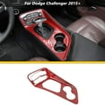 thumbnail image 1 of CheroCar ABS Console Shift Panel Trim Interior Accessories for Dodge Challenger 2015-2022 Red Carbon Fiber, 1 of 8