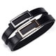 thumbnail image 5 of Cinturón de piel auténtica con hebilla lisa para mujer Cinturón de piel de vaca Cinturón informal rectangular distintivo, largo ajustable Diseño versátil, 5 of 6