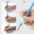 thumbnail image 2 of Left/Right Handed Silicone Pen Grip Five-Finger Design, Ergonomic Writing Aid Pencil Holder for Toddler Student, 2 of 8