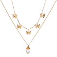 thumbnail image 1 of Personalidad chapado en oro dorado collar en forma de N cadena natural collar femenino de moda collar de perlas collar gargantilla con colgante hecho a mano colgantes, 1 of 8