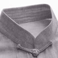 thumbnail image 6 of LEKWK Mens Button Down Shirts Long Sleeve Chinese Knot Button Dress Shirts Stand Collar Casual Shirts Retro Tang Suit Kung Fu Martial Arts Jacket Top, 6 of 6