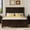 Brown, variant on Mirightone Farmhouse King Size Bed Frame with Tall Headboard & Footboard and Built-in Charging Station, Wooden King Bed Frame with Wood Panel Bed Base, No Squeak, Rich Brown
