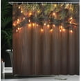 thumbnail image 4 of Ambesonne Country Shower Curtain, Christmas Theme Synergy, 69"Wx84"L, Brown Green, 4 of 5