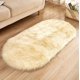 thumbnail image 3 of Faux piel de cordero de piel de oveja alfombra de piel de imitación de piel decorativa alfombra de piel suave de piel de cordero de pelo largo aspecto imitación lana cama alfombras sofá estera, 3 of 4