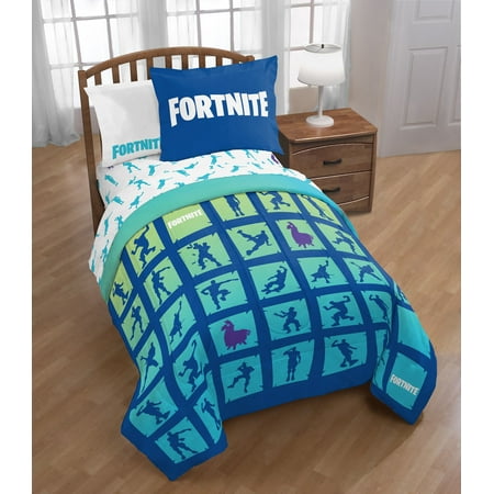 Fortnite Boogie Twin/Full Reversible Comforter & Sham (The Best Comforter Sets)