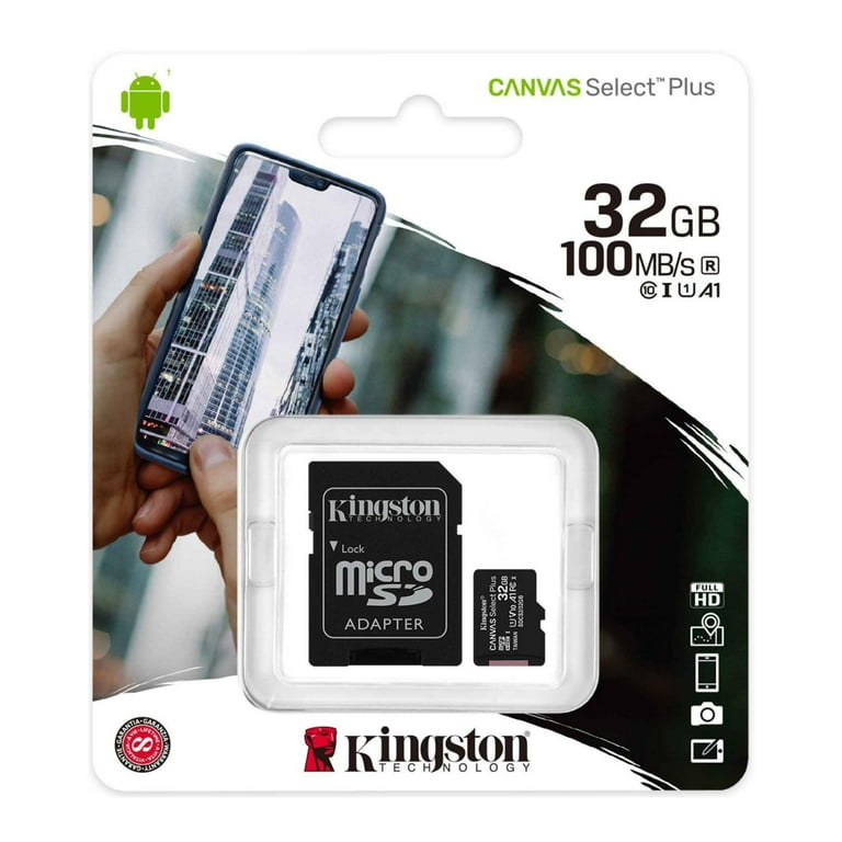 Kingston Canvas Select Plus 32GB microSDHC with SD Adapter (2-Pack