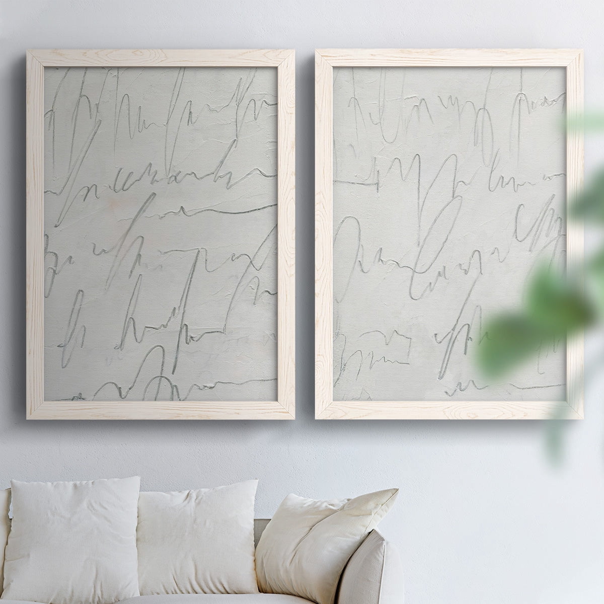 Scrabble I - Premium Framed Canvas 2 Piece Set - Ready to Hang