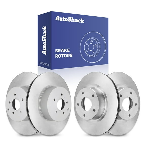 AutoShack Front Vented & Rear Vented Coated Brake Rotors 4-PC Set Replacement for 2011-2017 Nissan Quest 2016 Nissan Pathfinder ArmorStop