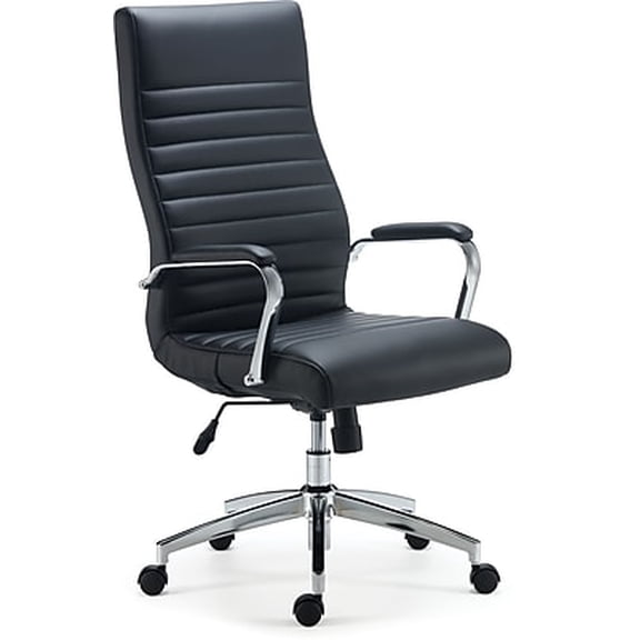 Staples Bentura Bonded Leather Managers Chair, Black, 2/Pack