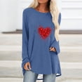 thumbnail image 1 of Rollbacks d'Été! Aqestyerly Chandail Décontracté pour Femmes Imprimé Saint-Valentin Manches Longues Col Rond, 1 of 4