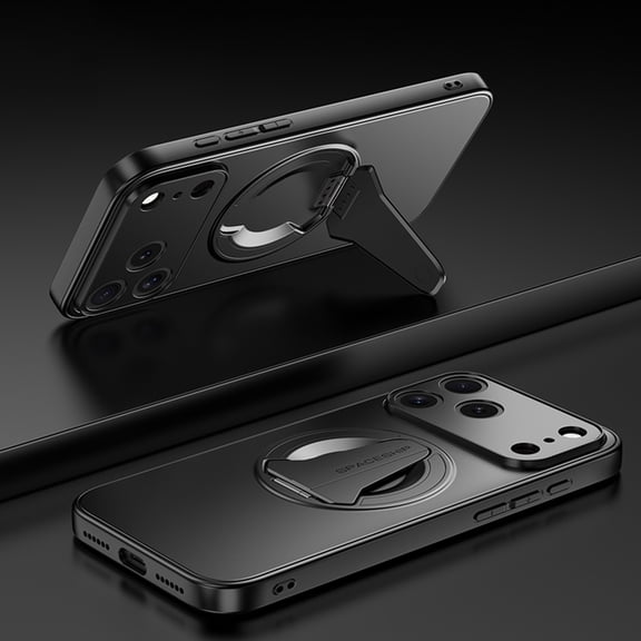 Magnetic For iPhone 14 Pro Max Phone Case,Built-in Contractile Kickstand,Compatible with Mag-safe,Anti-Scratch Shckproof Anti-fall Drop Protection,Ultra Slim Rugged Durable Phone Case,Black
