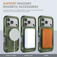thumbnail image 2 of Magnetic Case for iPhone 17 Pro 6.3" Compatible with MagSafe, Invisible Kickstand, Rugged Shockproof Phone Cover,Green,For iPhone 17 Pro, 2 of 7