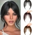 thumbnail image 2 of Women's Clip-on Bangs (1-pack) - Heat-resistant synthetic fiber, natural straight bangs, easy to clip on, everyday hairstyle - suitable for work, parties, dates - voluminous texture adds fullness and, 2 of 15
