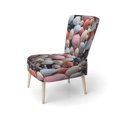 thumbnail image 3 of Designart "Coral Kissed Pink Mollusk" Pink Nautical & Beach Upholstered Accent Chair - Nautical & Coastal Arm Chair For Bedroom, 3 of 5