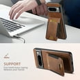 thumbnail image 5 of Dteck Case for Google Pixel 9 Pro XL,Retro Leather Case with Elastic Card Slot Holder Stand Shockproof TPU Cover for Google Pixel 9 Pro XL,Brown, 5 of 6