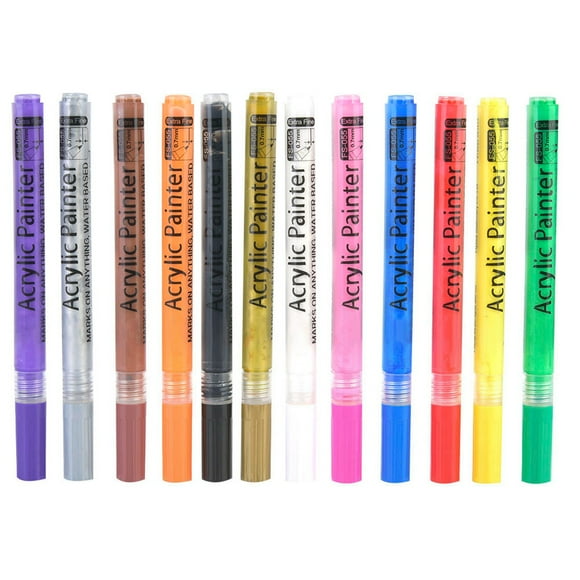 Rotulador acrílico Nikou popular nuevo bolígrafo de punta de aguja sin olor bolígrafo de pintura a base de agua ancho de línea de 0,7 mm