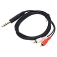 thumbnail image 4 of Cable de Inserción RCA a 1/4 Crtynell 6,35 mm a 2RCA 1,5 m, 4 of 5