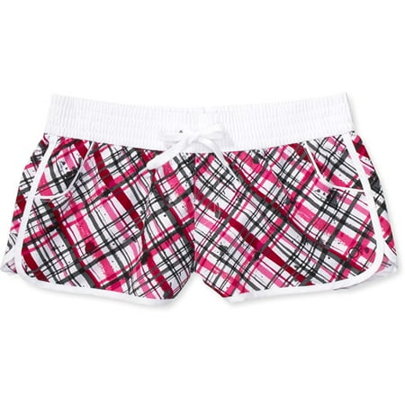 Op - Juniors Bias-Plaid Board Shorts