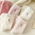 thumbnail image 3 of Dalrosia Fuzzy Socks for Women, 5Pairs Soft Thick Fluffy Socks Soft Slipper Sock Spa Home Sleeping Coquette Stuff, 3 of 5