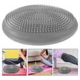 thumbnail image 4 of Miangastore Inflated Stability Wobble Cushion Extra Thick Core Balance-Disc Wiggle Seat for Improving Core Strength Relieving Back Pain (Grey), 4 of 9