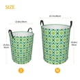 thumbnail image 4 of LNWH Laundry Basket, Floral Geometric Repeat Pattern Foldable Laundry Hamper With Handles Waterproof, Medium, 4 of 8