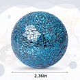 thumbnail image 2 of 6 Pieces 2.4 Inch Mosaic Sphere Balls Decorative Glass Balls Decorative Orbs Table Centerpiece Balls Round Glass Ball Bowl Filler for Bowls Vases Dining Coffee Table Decor (Blue), 2 of 6