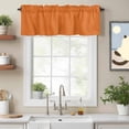 thumbnail image 2 of Orange Valance Curtain Solid Color Window Valances Rod Pocket Short Curtains Window Treatments for Kitchen Bedroom Bathroom Laundry 42" x 18", 2 of 9
