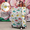 thumbnail image 4 of White Cartoon Dinosaurs Plants Pattern Luggage Cover Fashion Suitcase Cover Baggage Covers Fit 25-28 Inch Luggage (Go Travel), 4 of 5
