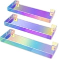 thumbnail image 2 of NiHome 5mm x 16.5" 3-Tier Iridescent Acrylic Floating Shelves (Set of 3), 2 of 8