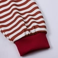 thumbnail image 6 of BODOAO Oversized Striped Crewneck Sweatshirt for Women Long Sleeve Color Block Pullover Tops Casual Loose Workout Shirt Women Oversized Striped Crew Neck Sweatshirt Loose Pullover Shirt Top Red M, 6 of 9