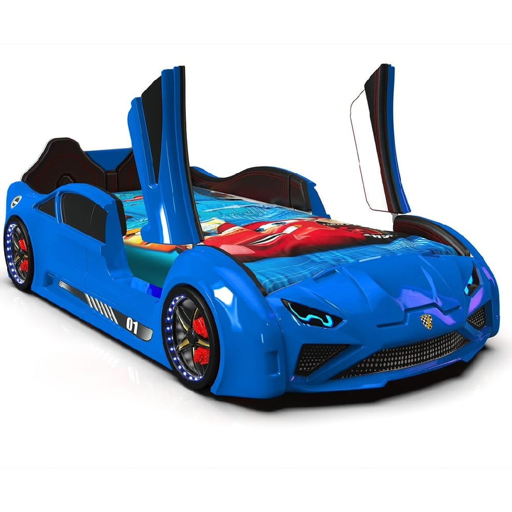 LAMBO RX Race Car Bed With LED & Sound FX - Walmart.com