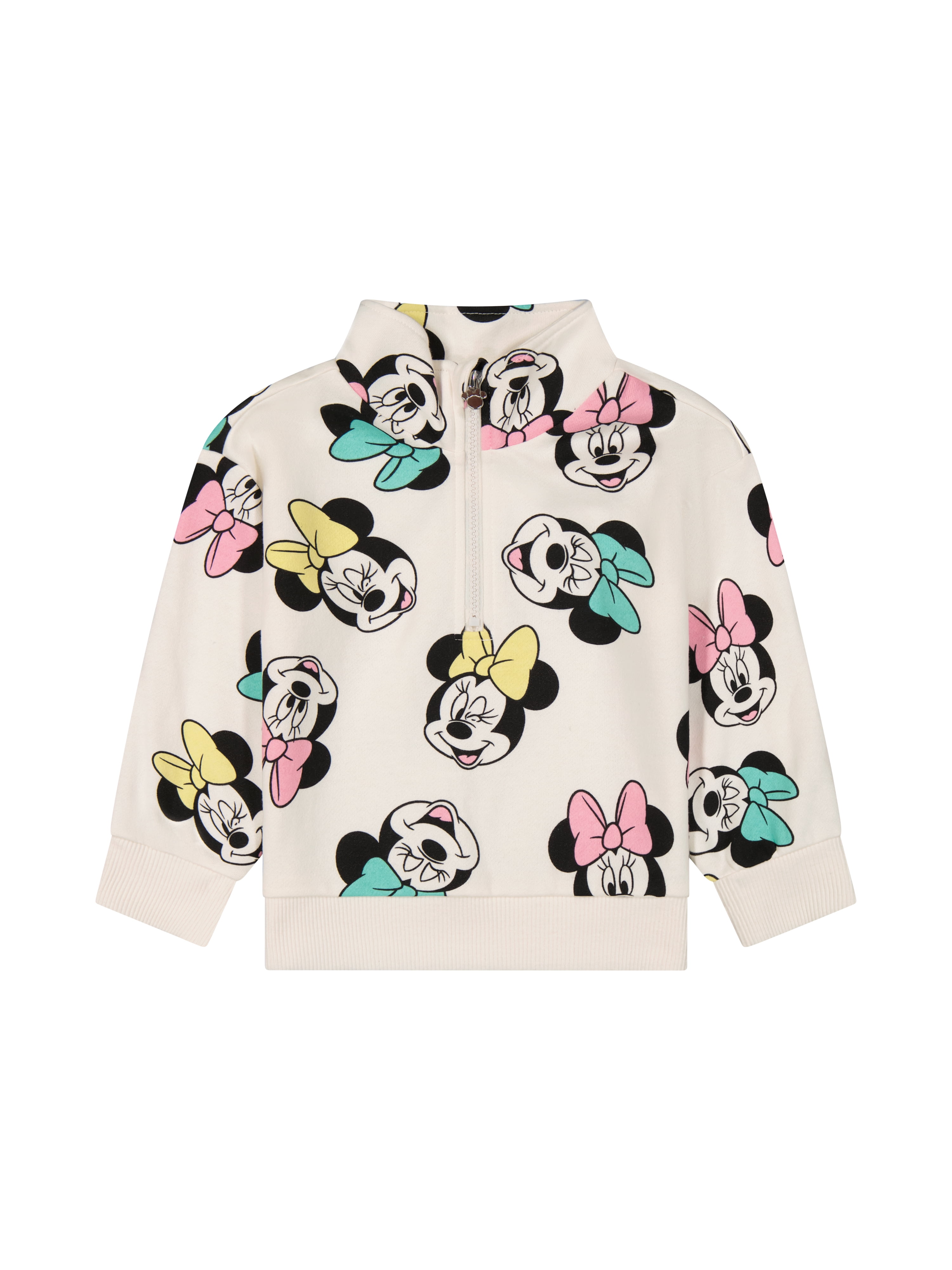 トップス minnie Minnie Mouse Toddler Girls Quarter Zip Top, Sizes 12 Months