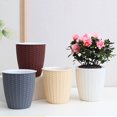 thumbnail image 4 of CAROOTU Cache-Pot Intérieur en Plastique Rotin Cache-Fleurs Rond Décor Moderne Durable, 4 of 7