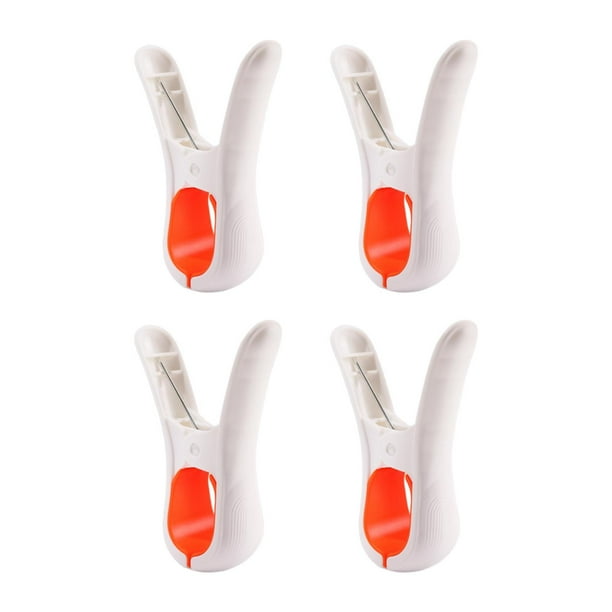 Paquete de 4 Pinzas para Toallas de Playa, Pinzas para La Ropa, Agarre Fuerte, Antideslizantes, Resistentes Al Viento, Pinzas para Colgar , Sába Naranja