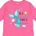 thumbnail image 4 of Inktastic Be a Mermaid Make a Splash Blue Mermaid Tail Boys or Girls Long Sleeve Toddler T-Shirt, 4 of 5