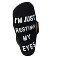 thumbnail image 5 of Men Women Novelty Funny Saying Ankle Socks I Am Not Sleeping Just Resting My Eyes Letters Crew Hosiery Birthday Gifts for Grandpa Dad Mom, 5 of 10