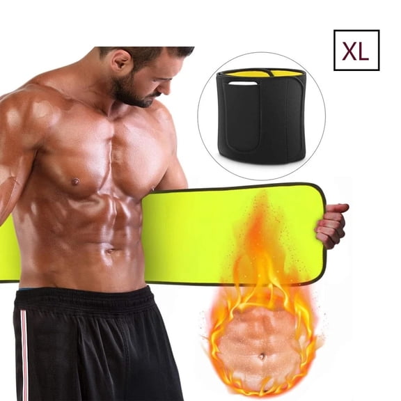 Adjustable Waist Sweat Belt – Sauna Core Trimmer with Heat-Trapping Spandex, Portable Abdominal Workout Band with Travel Bag – Lightweight Breathable Fitness Belt for Men & Women