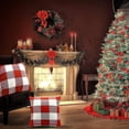 thumbnail image 4 of 4 Pieces Buffalo Checker Plaid Linen Throw Pillowcase, Rustic Decorative Square Throw Pillow Covers, Christmas Fall Throw Pillow Covers Home Cushion, 4 of 4