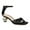 Black, variant on XYD Women Knot Strappy Open Square Toe Sandals Diamond Crystal Low Chunky Heels Prom Evening Date Shoes Size 7 Gold