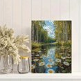 thumbnail image 2 of Qisvanset Framed Canvas Wall Art 12x16 Inch Wild Daisy Meadow Pond Elegant Nature Wall Art, 2 of 5