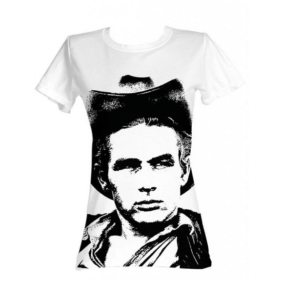 James Dean Icons Silhouette Juniors Short Sleeve T Shirt