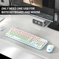 thumbnail image 4 of Combo de teclado y ratón inalámbrico TKVPJYYI Retro de tamaño completo, 4 of 9