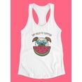 thumbnail image 3 of Say Hello To Summer Pug Racerback Tank Women -SPIdeals Designs, Female x-Large, 3 of 4