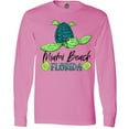 thumbnail image 3 of Inktastic Miami Beach, Florida Happy Sea Turtle Long Sleeve T-Shirt, 3 of 5