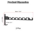thumbnail image 2 of Soporte para perchas de tela plegable de 2 piezas, estante para secar ropa montado en la pared de aleación de aluminio para balcón gris, 2 of 6