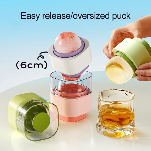 Opvise Effortless Ice Release Mold - Food-Grade Silicone Ice Cube Tray with Slow-Melting Cubes for Cocktails, Whiskey & Beverages